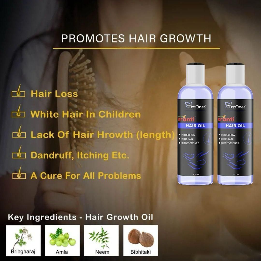 Natural Kranti Hair Oil 👉 Pack of 2 Bottle ✅ 100 % Effective