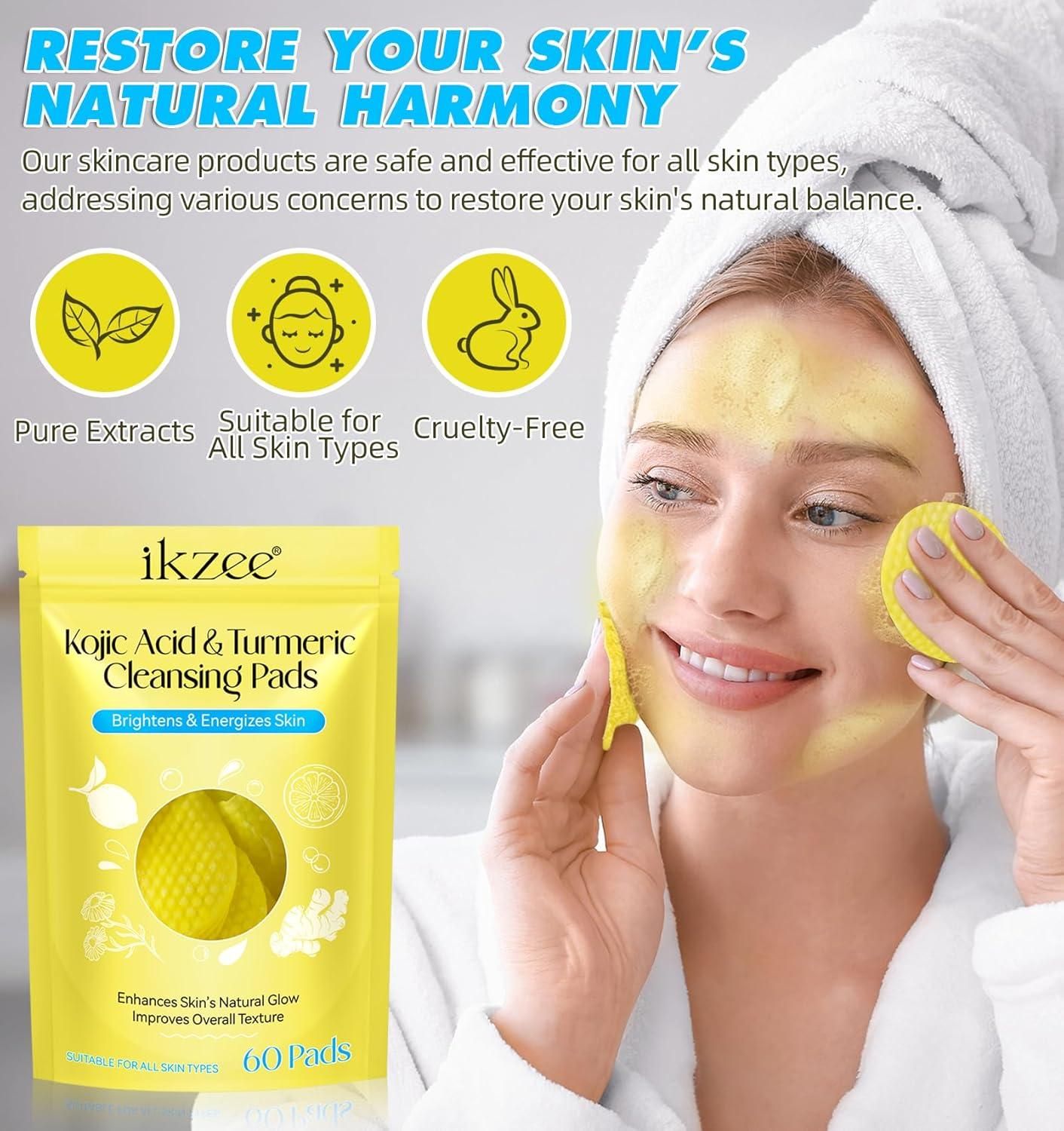 Turmeric Kojic Acid Cleansing Pads - 30 + 30 FREE = 60 Pads 🤩 OFFER