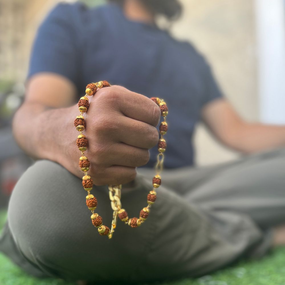 Trishul 🔱 Pendant with Rudraksha 🔱 Chain Mala - OFFER !