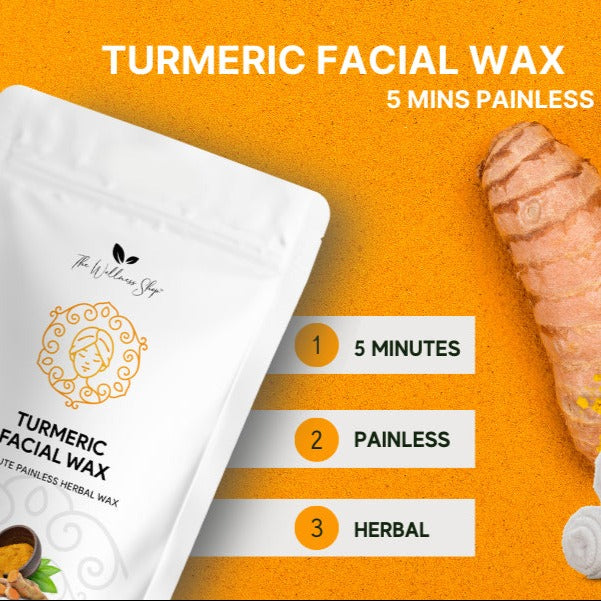 Turmeric Facial Wax - 5 Minute Painless Herbal Wax