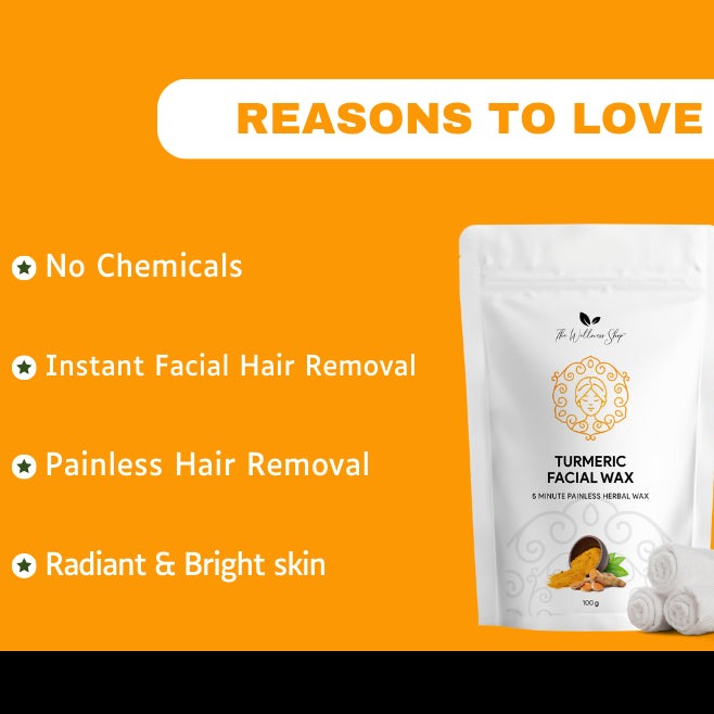 Turmeric Facial Wax - 5 Minute Painless Herbal Wax