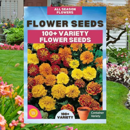 Flower Seeds 100+ Different Flowers + FREE Plant Growth Supplement