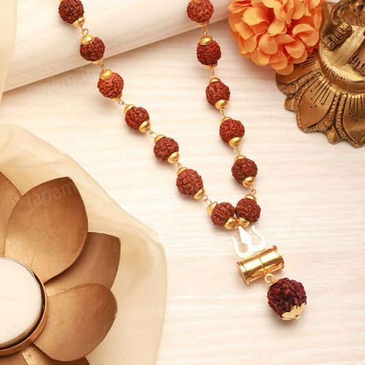Trishul 🔱 Pendant with Rudraksha 🔱 Chain Mala - OFFER !