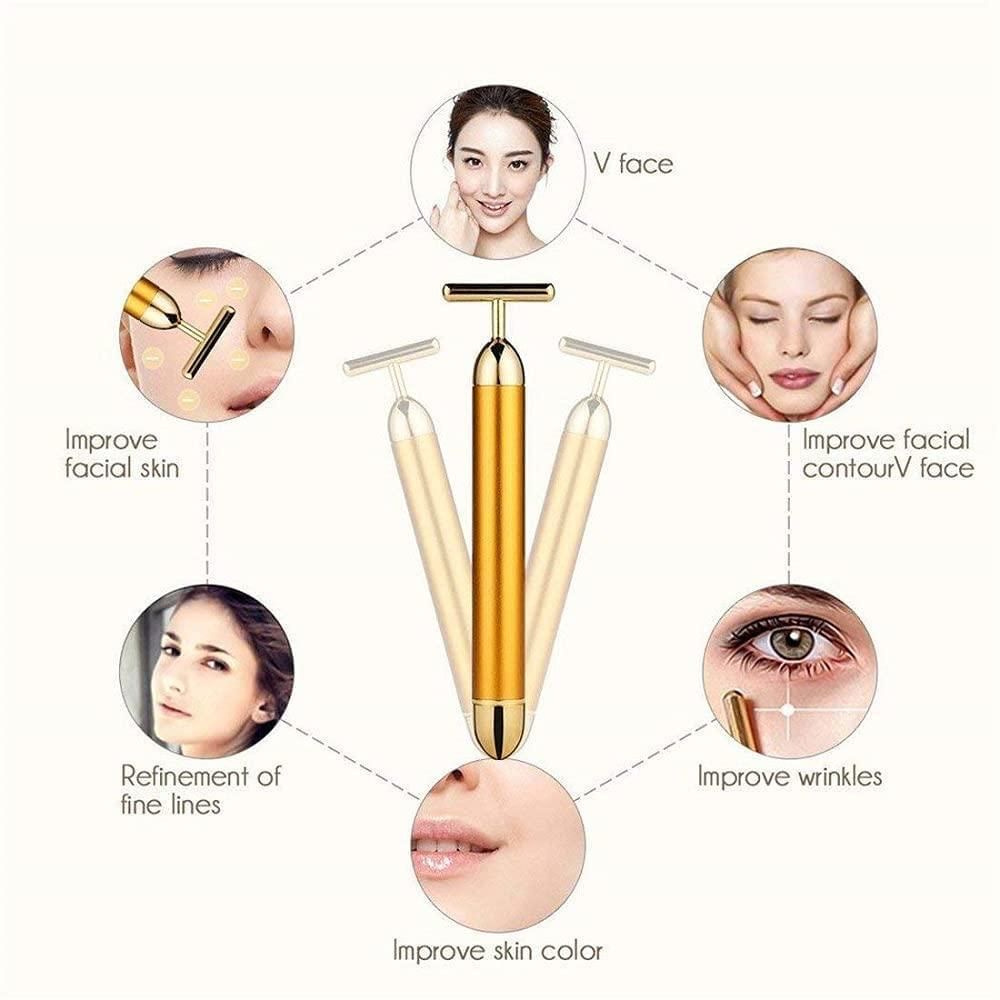 24K Gold Beauty Bar Facial Massager Roller 💟 OFFER TODAY 💟