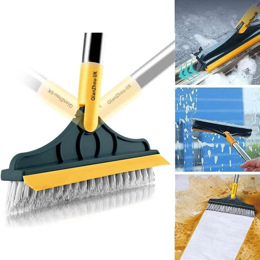 Floor Scrubbing Brush with Floor Wiper ✨ 2 In 1 Wiper & Brush 🎇 OFFER TODAY !
