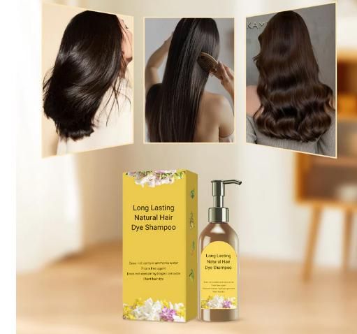 Long Lasting Natural Hair Dye Shampoo - Buy 1 Get 1 FREE - Pack of 2 Bottles