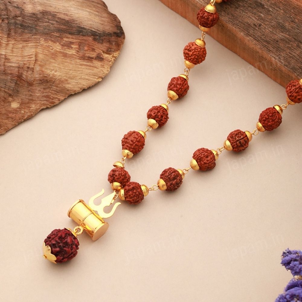 Trishul 🔱 Pendant with Rudraksha 🔱 Chain Mala - OFFER !