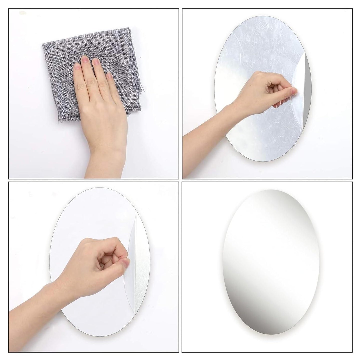 Combo of Oval Shape & Square Shape Mirror - COMBO OFFER