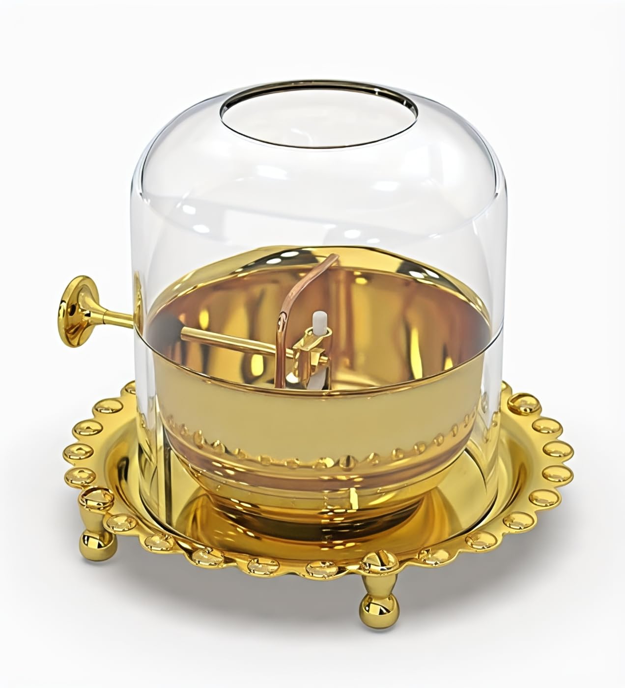 Akhand Diya Lamp with Adjustable Wick & Glass 🪔 OFFER TODAY