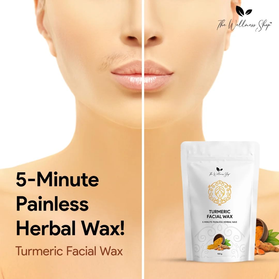 Turmeric Facial Wax - 5 Minute Painless Herbal Wax