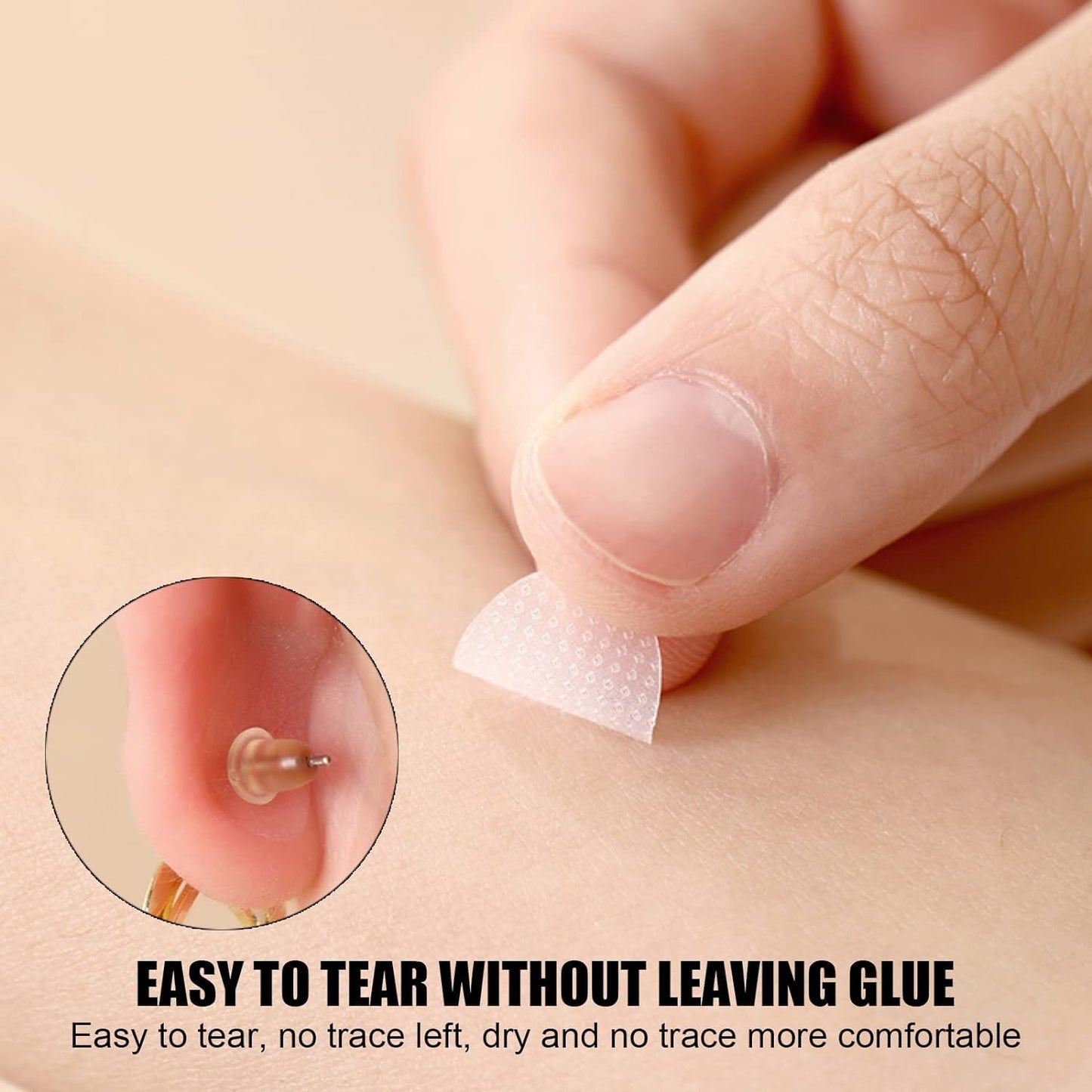 Invisible Earlobe Support Patches  (Buy 50 Get 50 Free Today) - 100 Pcs
