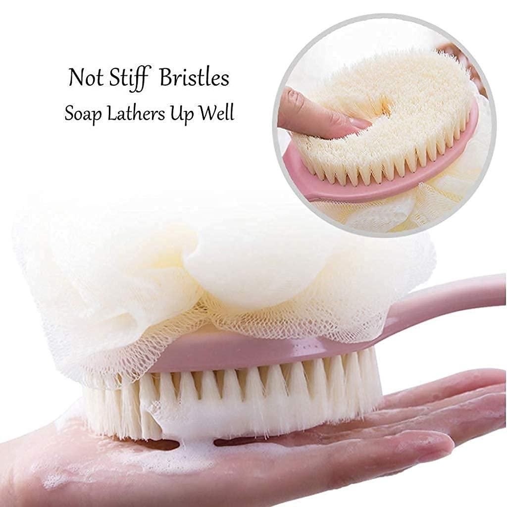 2 IN 1 Bath Loofah with Bath Scrubber Brush for HEALTHY SKIN