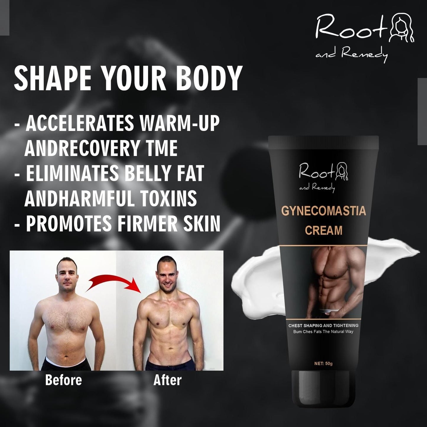 Men Chest Fat Slimming & Reduction Cream - Pack of 2