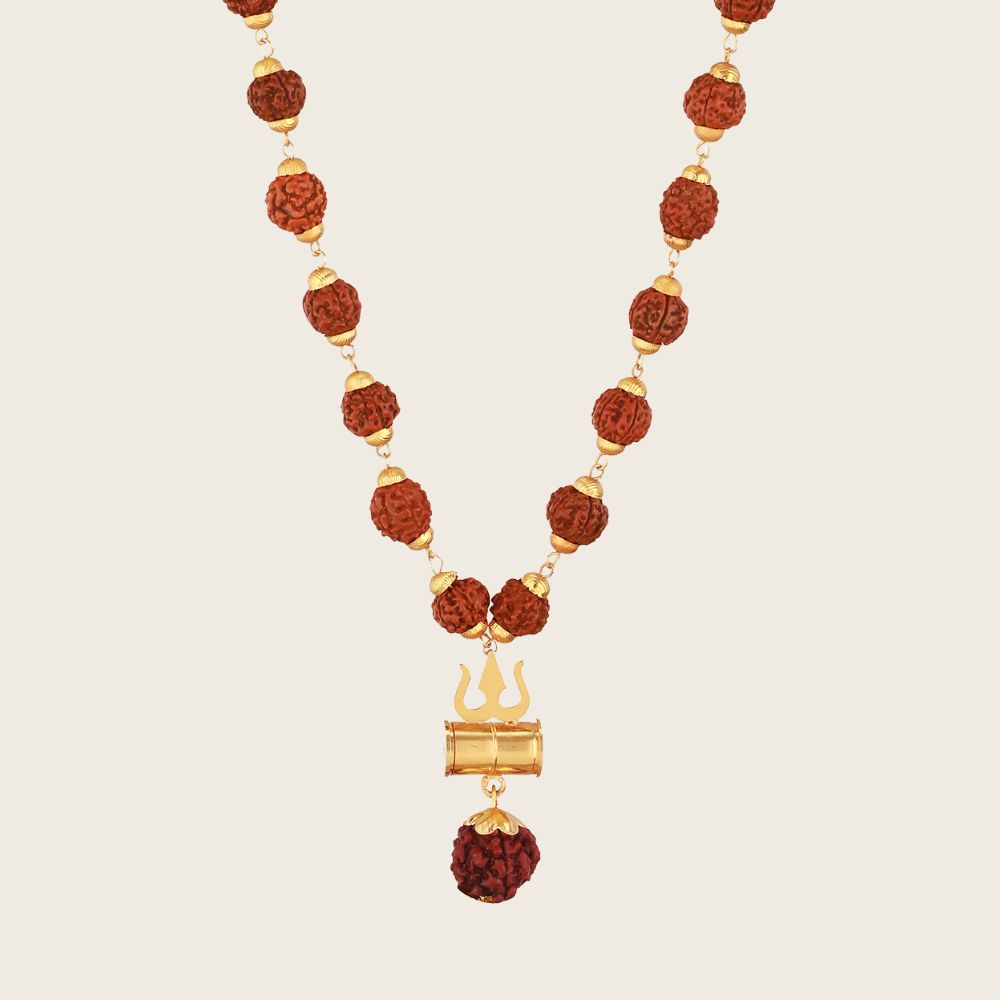 Trishul 🔱 Pendant with Rudraksha 🔱 Chain Mala - OFFER !