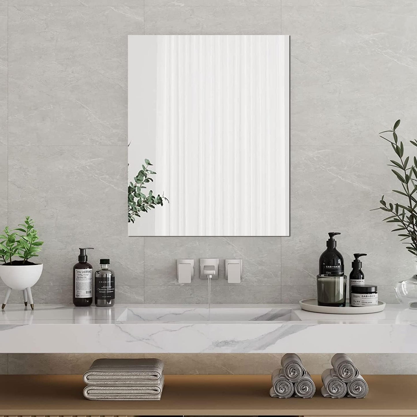 Combo of Oval Shape & Square Shape Mirror - COMBO OFFER
