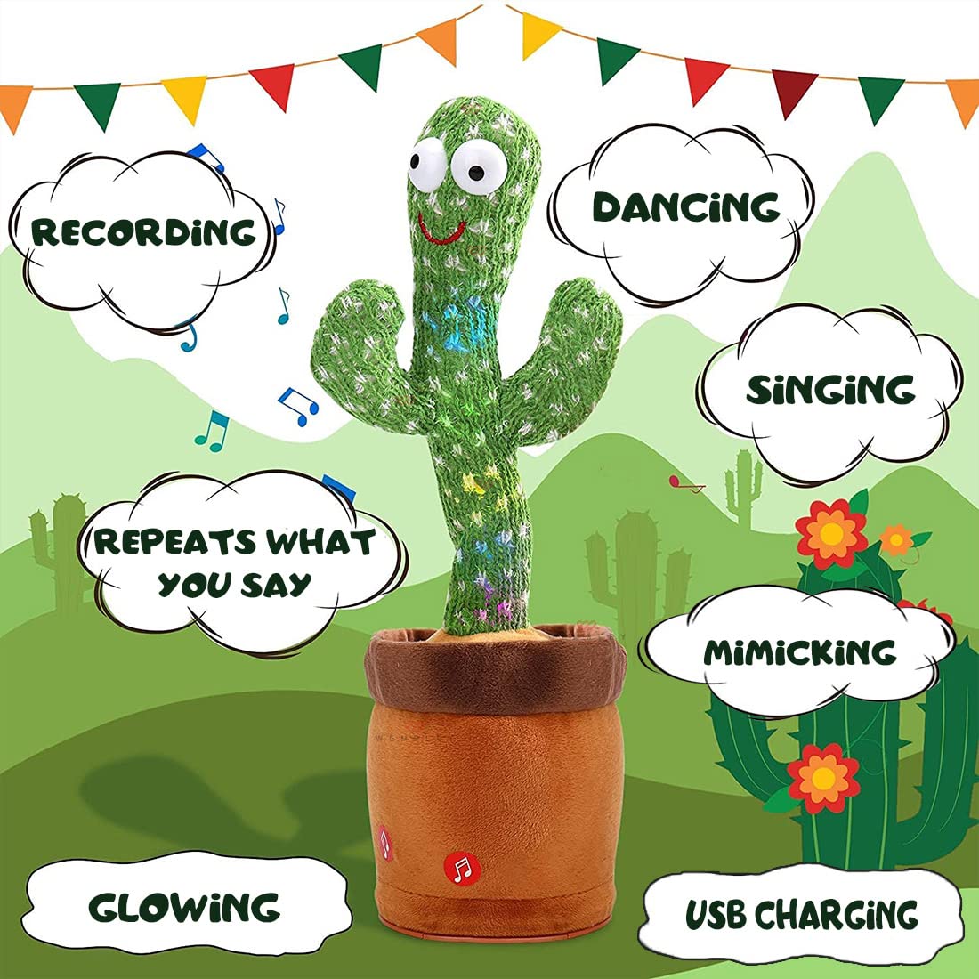 LED Musical Dancing & Mimicry Cactus Toy for your KIDS - ✅ BEST OFFER TODAY !