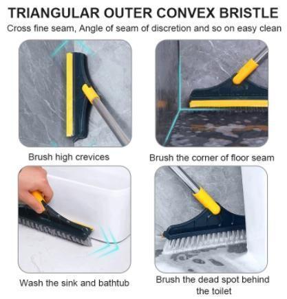 OFFER ✨ Floor Scrubbing Brush with Floor Wiper ✨ 2 In 1 Wiper & Brush