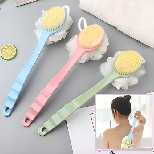 2 IN 1 Bath Loofah with Bath Scrubber Brush for HEALTHY SKIN