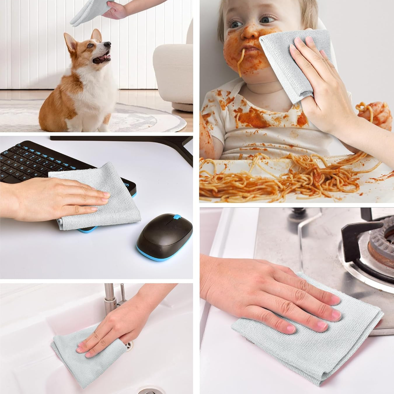 Microfiber Cleaning Cloth Roll - 20 Sheets