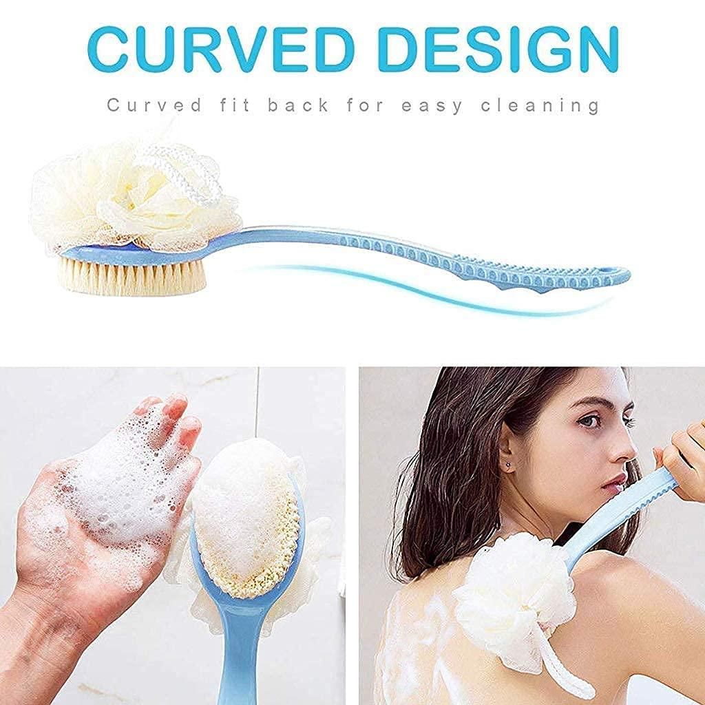 2 IN 1 Bath Loofah with Bath Scrubber Brush for HEALTHY SKIN