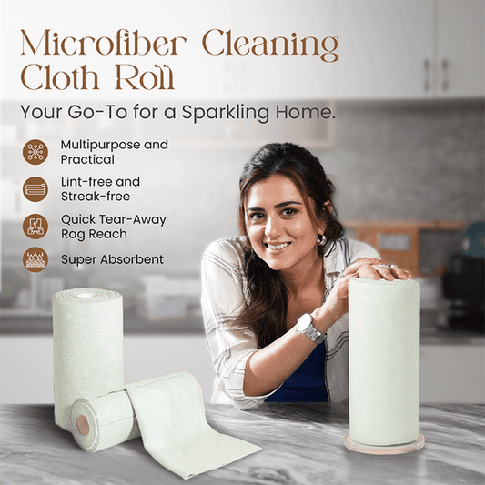 Microfiber Cleaning Cloth Roll - 20 Sheets