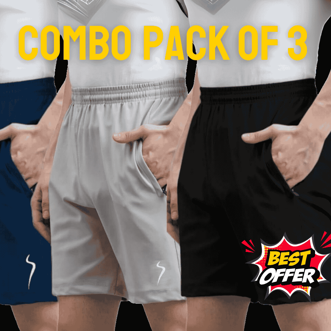 Combo Offer - Pack of 3 Men's Shorts