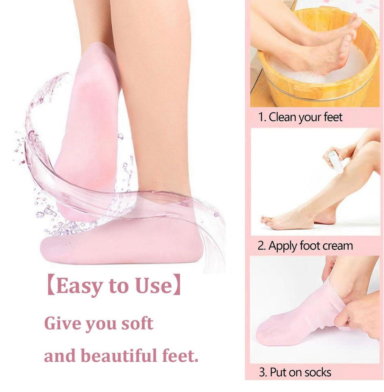 OFFER ! Foot Moisturize Silicone Socks Dry Cracked Feet